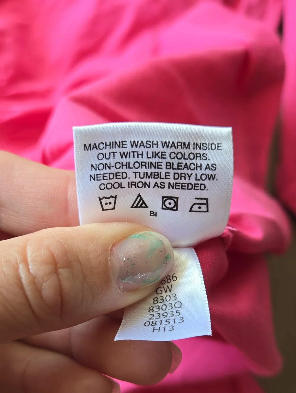 Hanna Andersson Hot Pink Tiered Cotton Long Sleeve Dress
